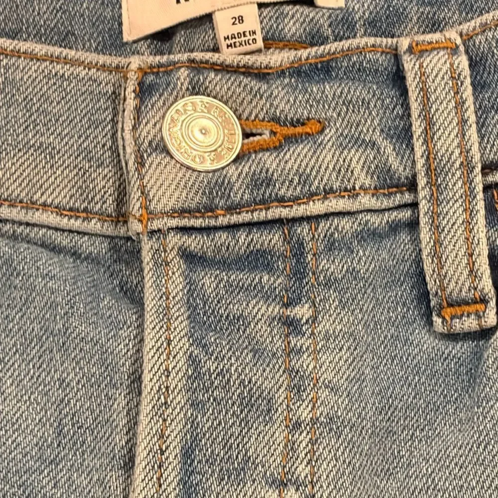 Re/Done Light Blue Distressed skinny Jeans - Picture 5 of 7